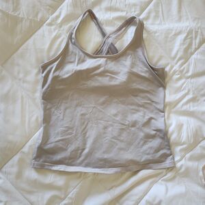 Lady Foot Locker Gray Racerback Athletic Tank Top Size L
